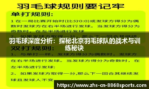 羽毛球深度分析：探秘北京羽毛球队的战术与训练秘诀